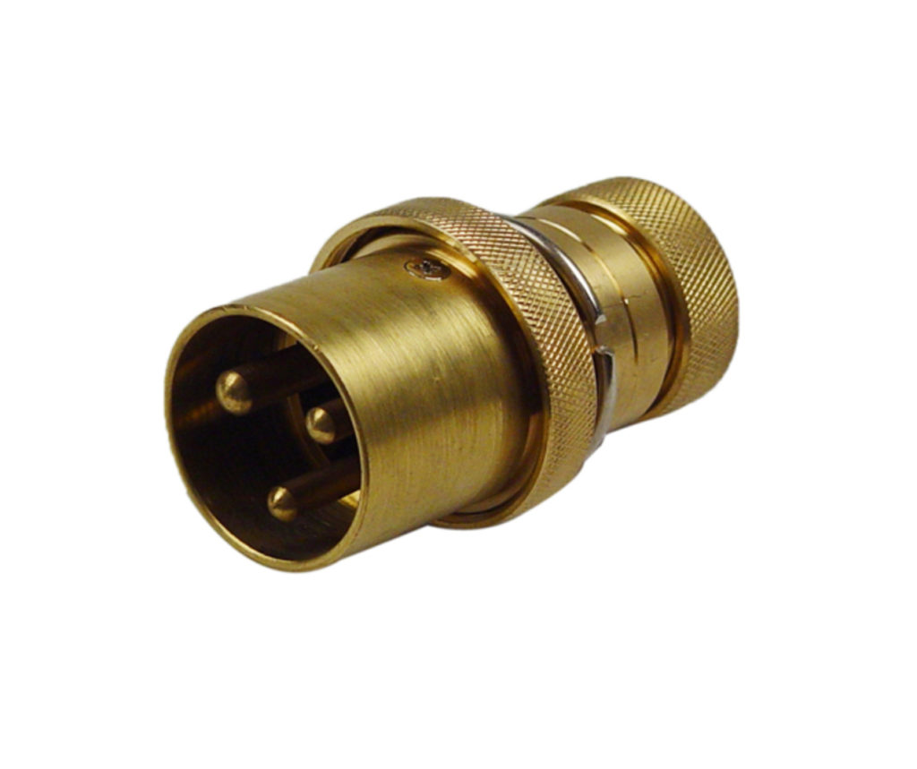 Watertight 3Pin Plugs Brass USCG Straight Dream Marine